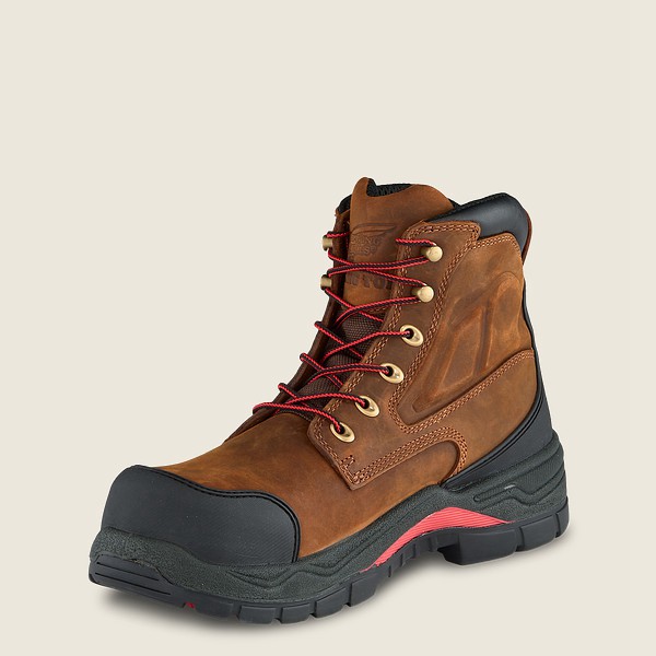 Red Wing Safety Bot Erkek - King Toe® Adc - 6-Inch Waterproof Toe - Kahverengi/Siyah - 56KLPNUSG